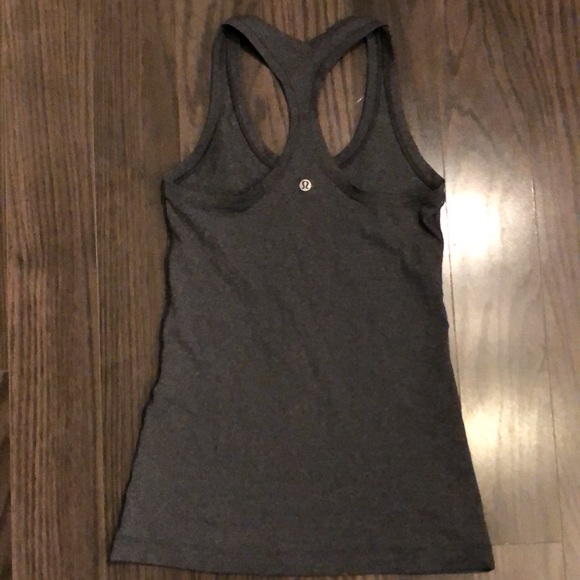 Dark grey lululemon racerback tank in size 4 - Picture 2 of 3